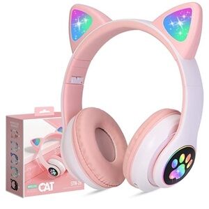 Cat Ear LED Bluetooth Headphones With Microphone